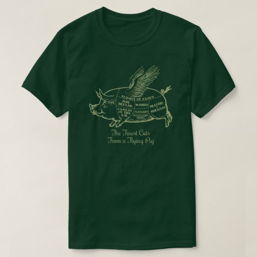 Fliegende Schweinekulturen T - Shirt (Design vorne)