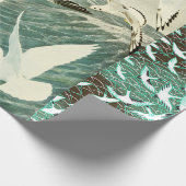 FLIEGENDE SEAGULLE ÜBER DEN WELLEN GESCHENKPAPIER (Ecke)