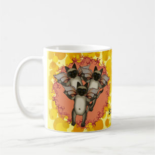 Fliegende Siamkatzen-Tassen Kaffeetasse