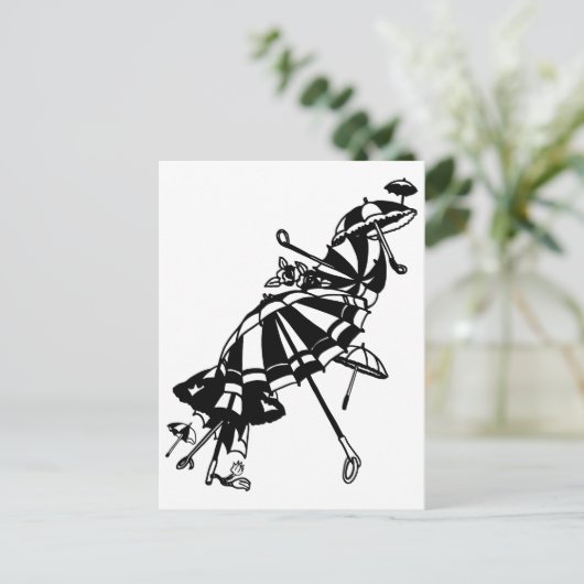 fliegende Sonnenschirme Umbrellas Kunstdruckerei Postkarte (Stehend Vorderseite)