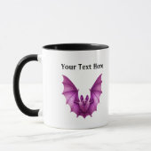Fliegende Spooky Furry Bats in Rosa und Grün Tasse (Links)