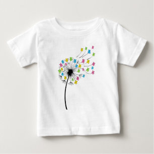 Fliegende süße Bären Löwenzahn Fluss Baby T-shirt