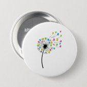 Fliegende süße Bären Löwenzahn-Fluss Button (Vorne & Hinten)