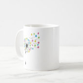 Fliegende süße Bären Löwenzahn-Fluss Kaffeetasse (Vorderseite Links)
