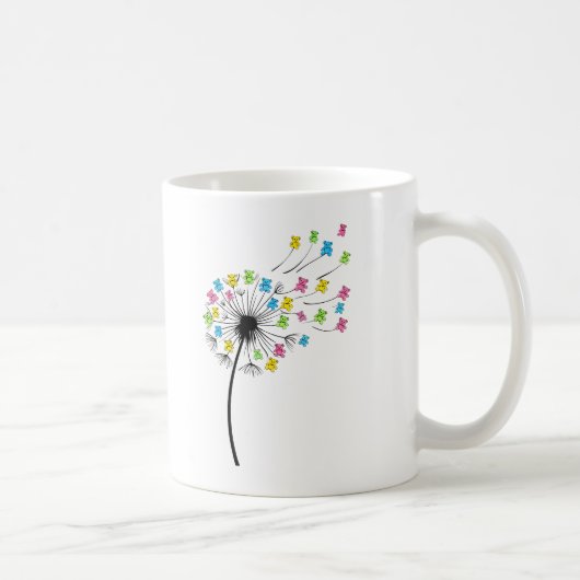 Fliegende süße Bären Löwenzahn-Fluss Kaffeetasse (Rechts)