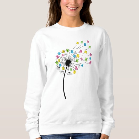Fliegende süße Bären Löwenzahn-Fluss Sweatshirt (Vorderseite)
