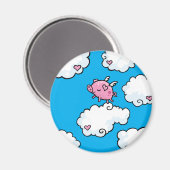 Fliegende Tänze auf Wolken Magnet (Vorderseite/Rückseite)