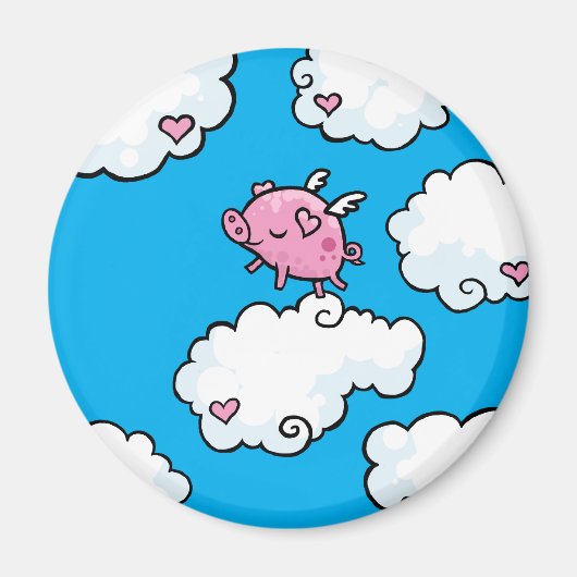 Fliegende Tänze auf Wolken Magnet (Vorne)