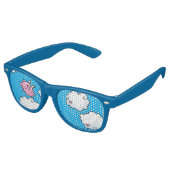 Fliegende Tänze auf Wolken Partybrille (Schrägansicht)