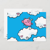 Fliegende Tänze auf Wolken Postkarte (Vorne/Hinten)