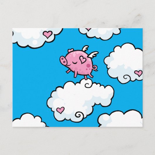 Fliegende Tänze auf Wolken Postkarte (Vorderseite)