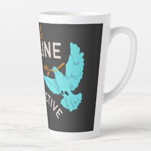Fliegende Tauben auf einem Baumzweig Kunst Milchtasse