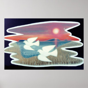 Fliegende Tauben Poster