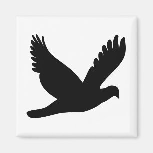 Fliegende Taubensilhouette Magnet
