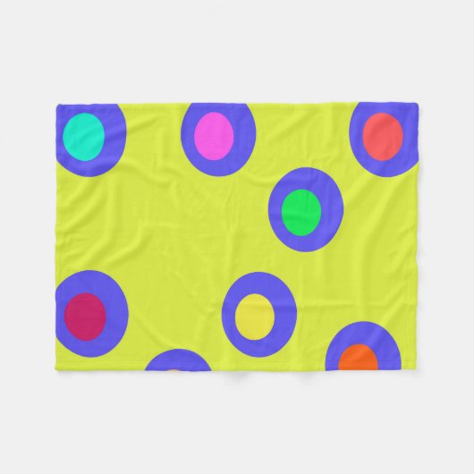 Fliegende Untertassen Fleecedecke (Vorderseite (Horizontal))