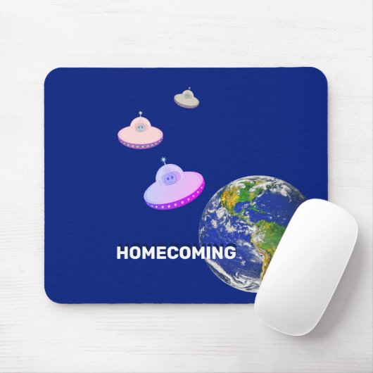 Fliegende Untertassen und Ihr Text Mousepad (Mit Mouse)