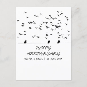 fliegende Vögel Faltkarten Postkarte