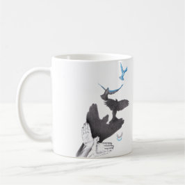 Fliegende Vögel Hand Schattentäuschung Surreales E Tasse