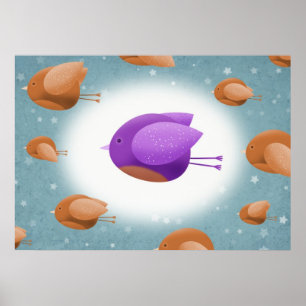 Fliegende Vögel - Plakatdruck Poster