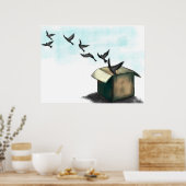 Fliegende Vögel Poster (Küche)