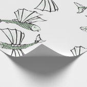 Fliegende, vom Fisch gezogene Ozeankreatur Geschenkpapier
