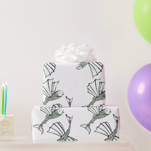 Fliegende, vom Fisch gezogene Ozeankreatur Geschenkpapier