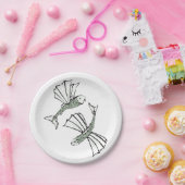 Fliegende, vom Fisch gezogene Ozeankreatur Pappteller (Party)