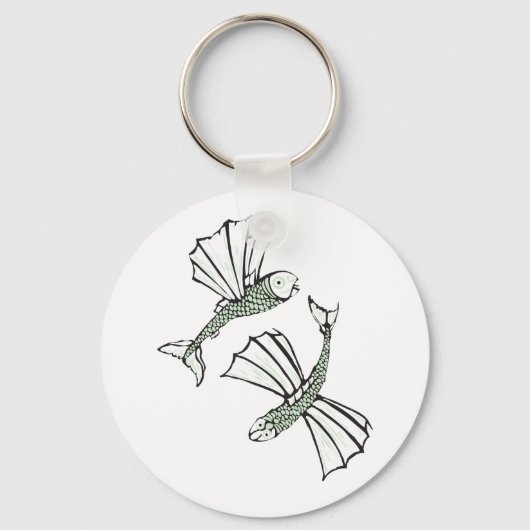 Fliegende, vom Fisch gezogene Ozeankreatur Schlüsselanhänger (Vorderseite)