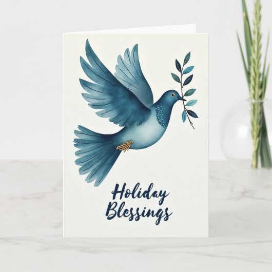 Fliegende Weihnachtskarte mit Vogel Karte (Vorderseite)