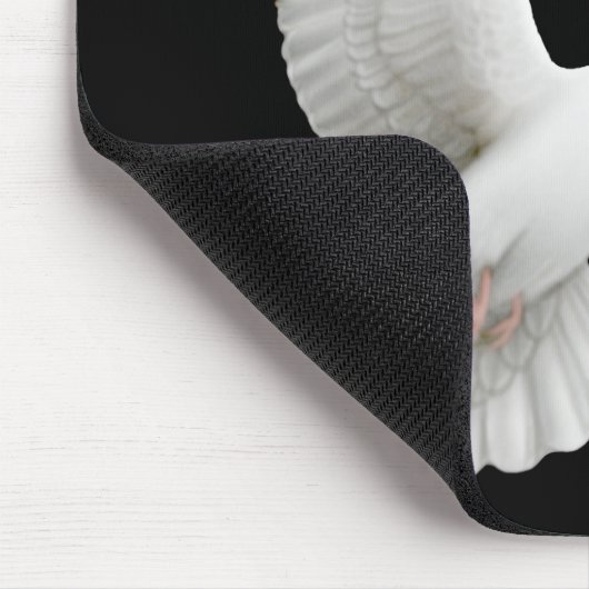 Fliegende Weiß-Taube Mousepad (Ecke)