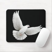 Fliegende Weiß-Taube Mousepad (Mit Mouse)