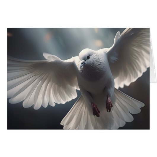 Fliegende weiße Friedenstaube (Vorderseite (Horizontal))