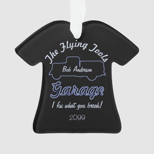 Fliegende Werkzeuge Garage Weihnachtsschmuck Ornament (Vorderseite)