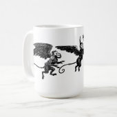 Fliegende Winged Affe-Tassen-Zauberer- von Kaffeetasse (Vorderseite Links)