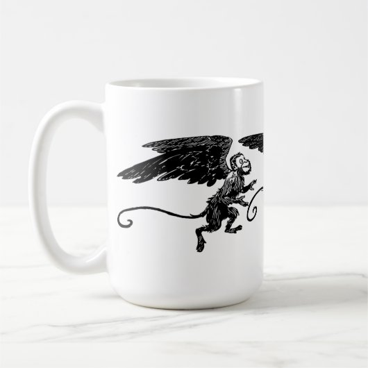 Fliegende Winged Affe-Tassen-Zauberer- von Kaffeetasse (Links)