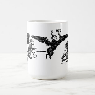 Fliegende Winged Affe-Tassen-Zauberer- von Kaffeetasse