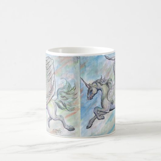 Fliegende Winged Unicorn-Tasse Kaffeetasse (Mittel)