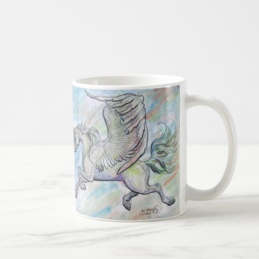 Fliegende Winged Unicorn-Tasse Kaffeetasse (Rechts)