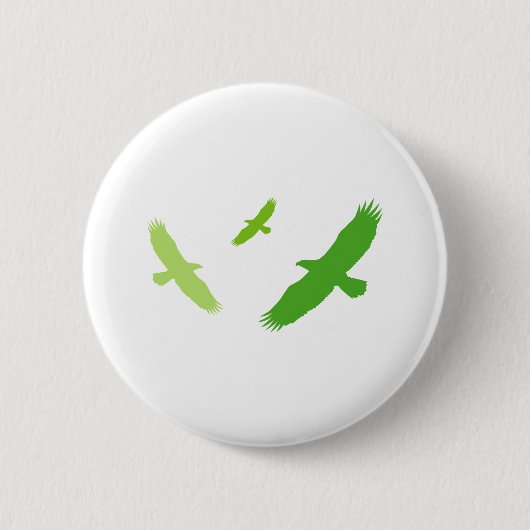 Fliegender Adler (grün) Button (Vorderseite)