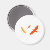 Fliegender Adler (Orange) Magnet (Vorderseite/Rückseite)