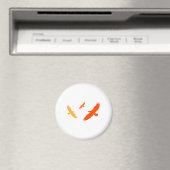 Fliegender Adler (Orange) Magnet (In Situ (Geschirrspüler))