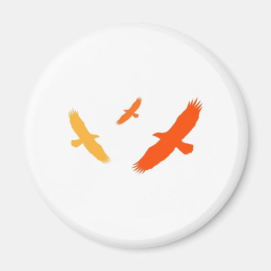 Fliegender Adler (Orange) Magnet (Vorne)