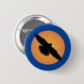 Fliegender Adler vor der Sonne Button (Vorne & Hinten)