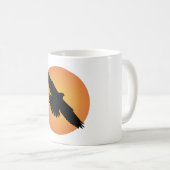 Fliegender Adler vor der Sonne Kaffeetasse (VorderseiteRechts)
