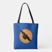 Fliegender Adler vor der Sonne Tasche (Rückseite)