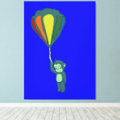fliegender Affe: Heißluftballon Leinwanddruck (Insitu (Holzboden))