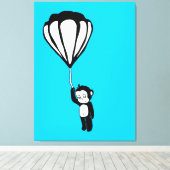 fliegender Affe: Heißluftballon Leinwanddruck (Insitu (Holzboden))
