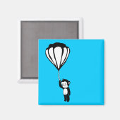 fliegender Affe: Heißluftballon Magnet (Vorderseite/Rückseite)