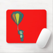 fliegender Affe: Heißluftballon Mousepad (Mit Mouse)