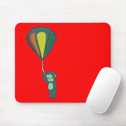 fliegender Affe: Heißluftballon Mousepad (Mit Mouse)
